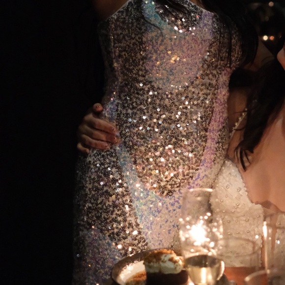 12th Tribe Silver Sequin Mini Dress - Picture 9 of 10